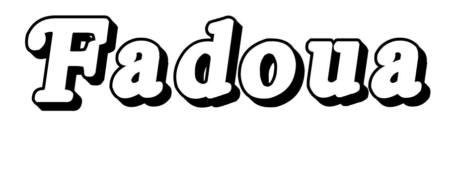 Coloriage Fadoua - Prénom à imprimer