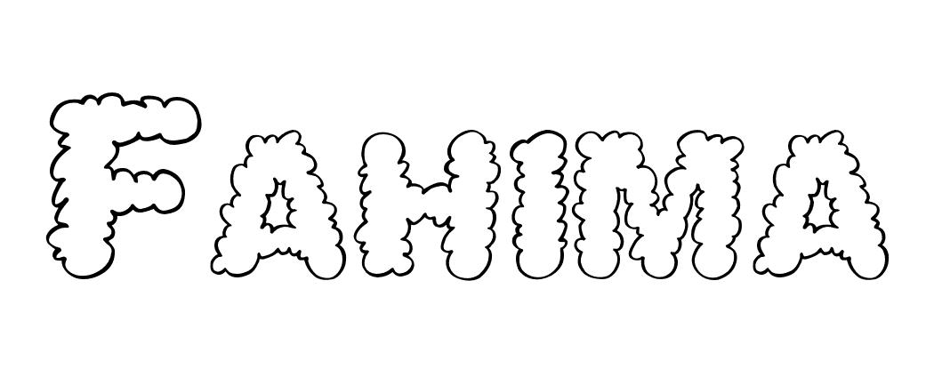 Coloriage Fahima - Prénom à imprimer
