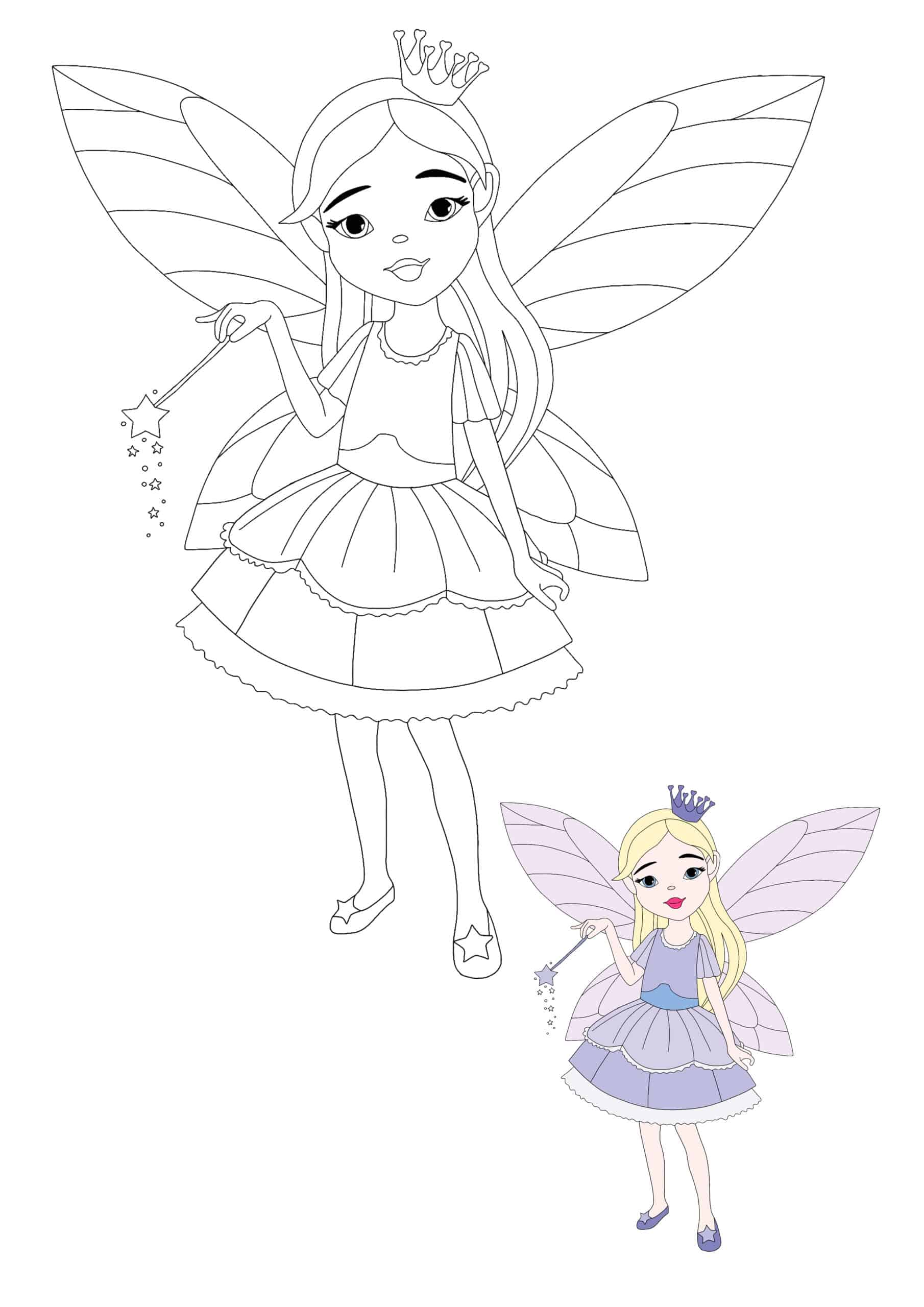 Coloriage Fairy Princesse - Princesse à imprimer