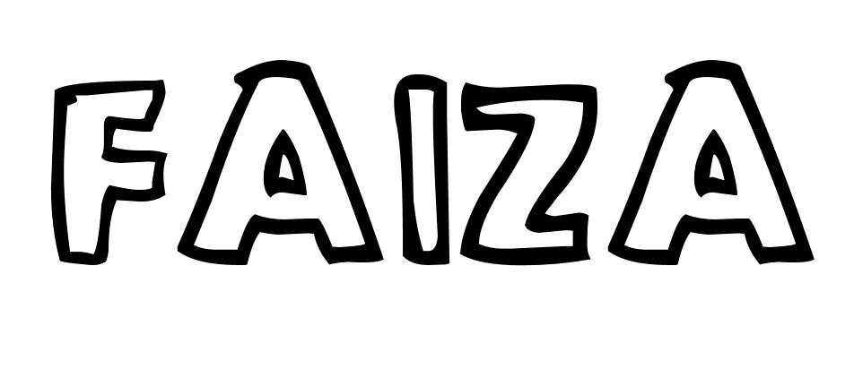 Coloriage Faiza - Prénom à imprimer