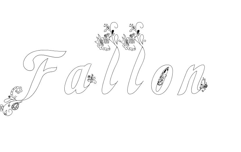 Coloriage Fallon - Prénom à imprimer