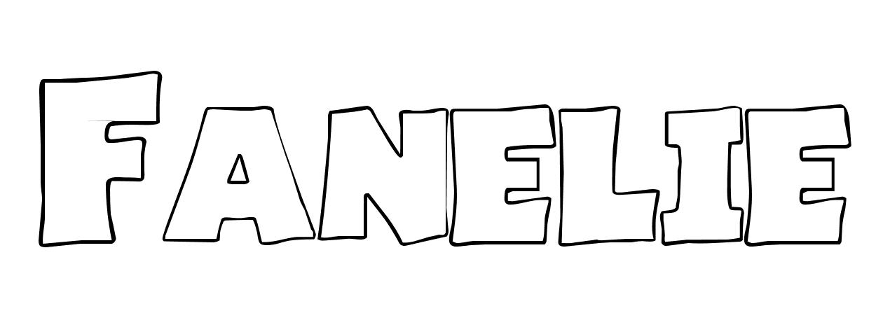 Coloriage Fanelie - Prénom à imprimer