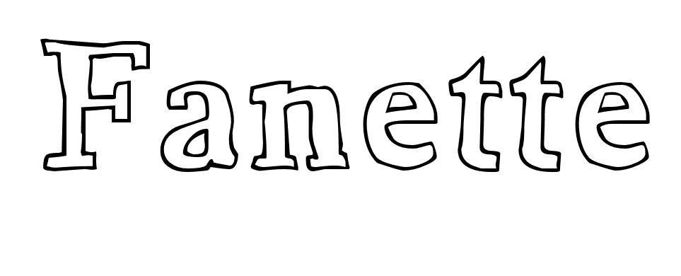 Coloriage Fanette - Prénom à imprimer