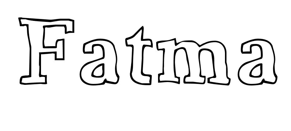 Coloriage Fatma - Prénom à imprimer
