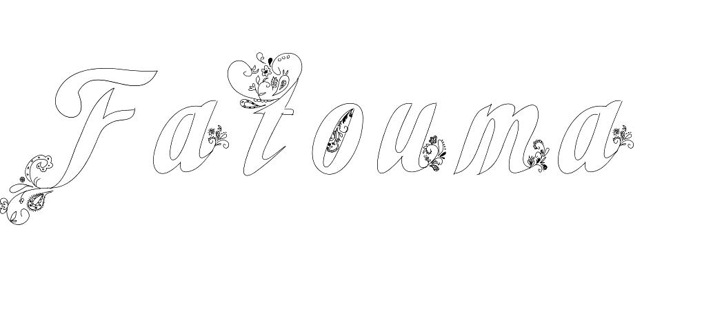 Coloriage Fatouma - Prénom à imprimer