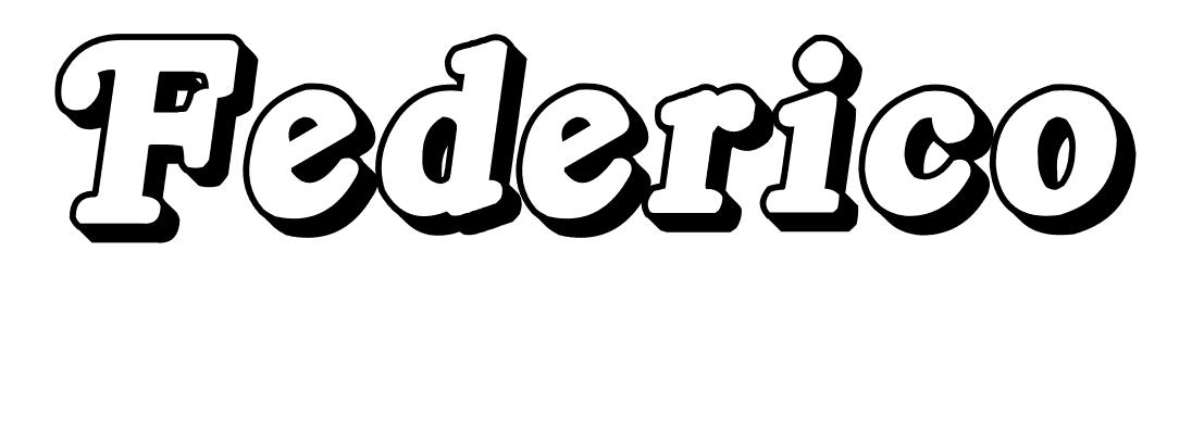 Coloriage Federico - Prénom à imprimer