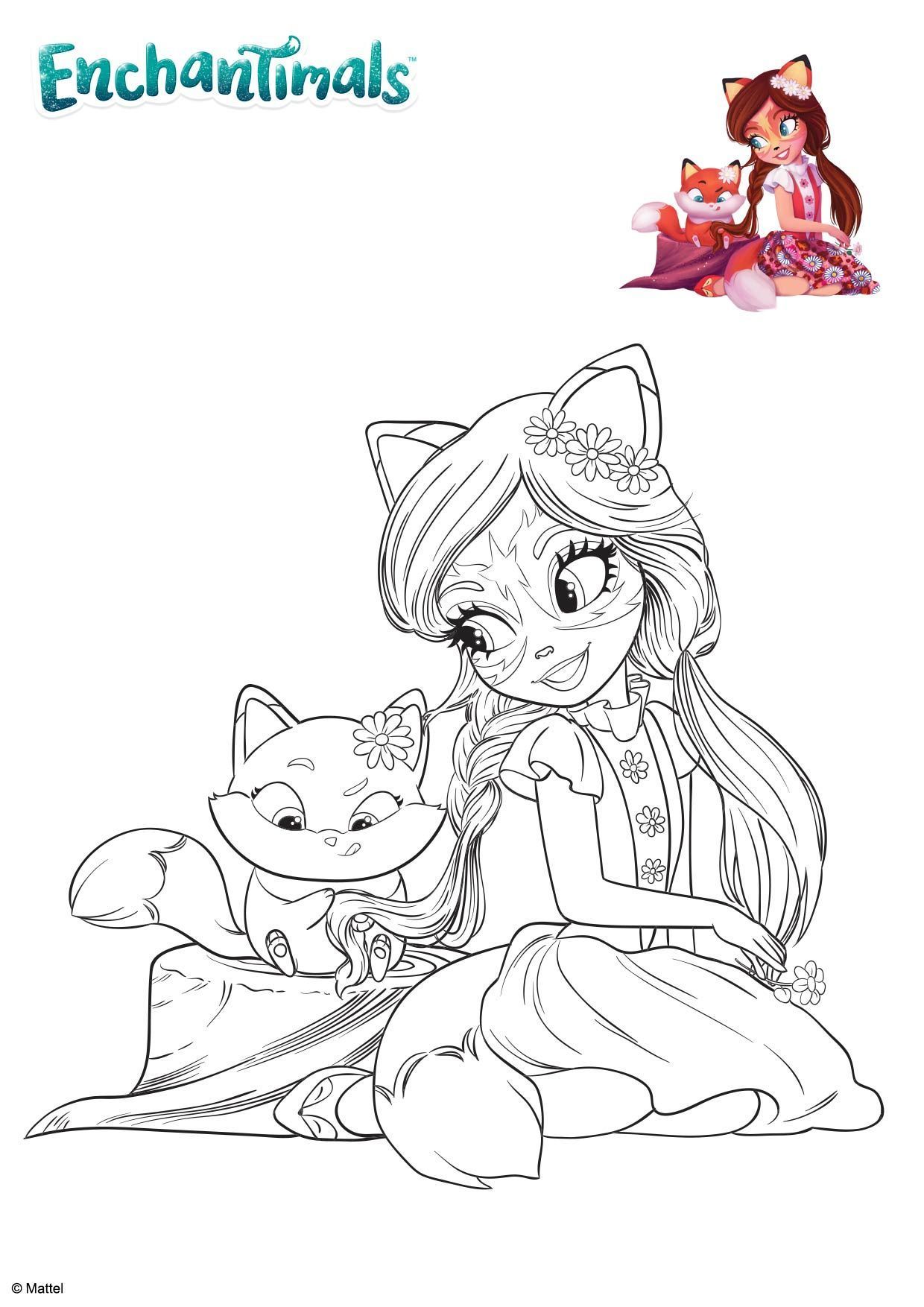 Coloriage Felicity Et Flick Enchantimals - Gulli à imprimer