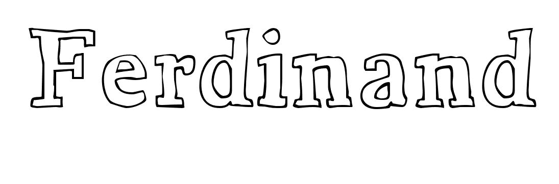Coloriage Ferdinand - Prénom à imprimer