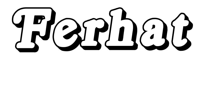 Coloriage Ferhat - Prénom à imprimer