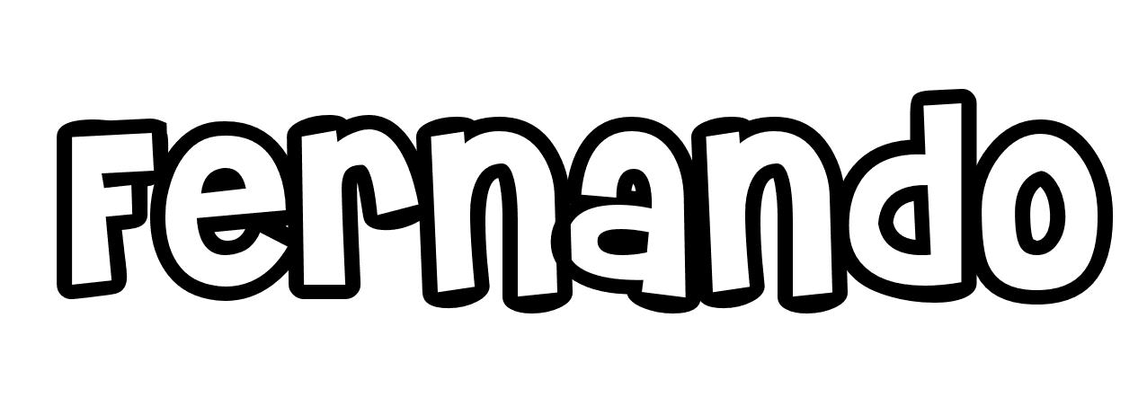 Coloriage Fernando - Prénom à imprimer