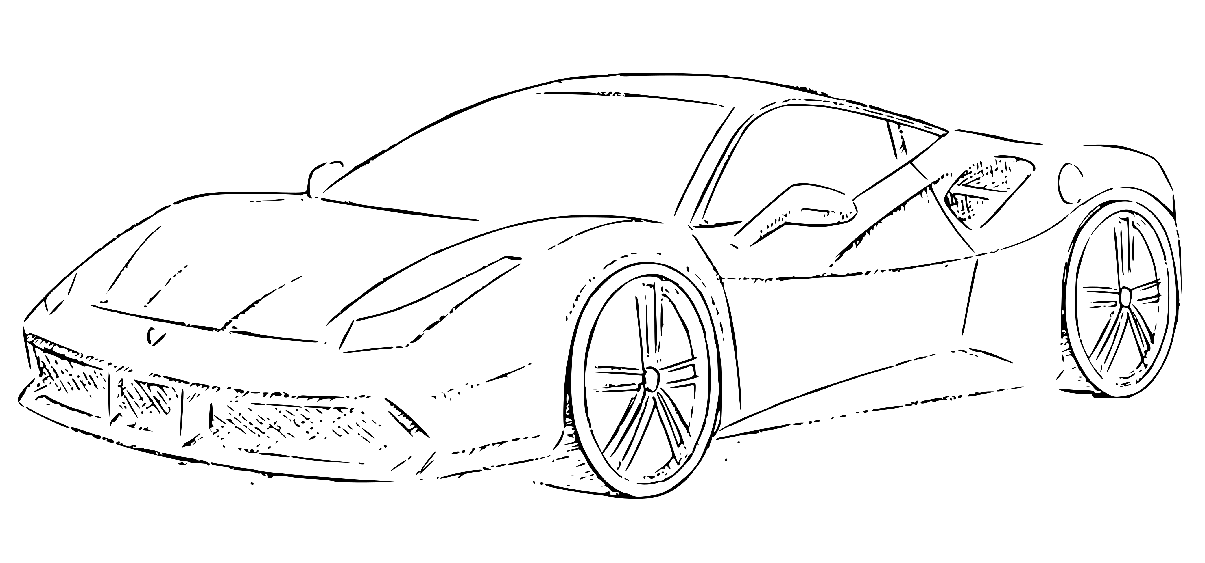Coloriage Ferrari F8 Tributo 710 Chevaux - Ferrari à imprimer