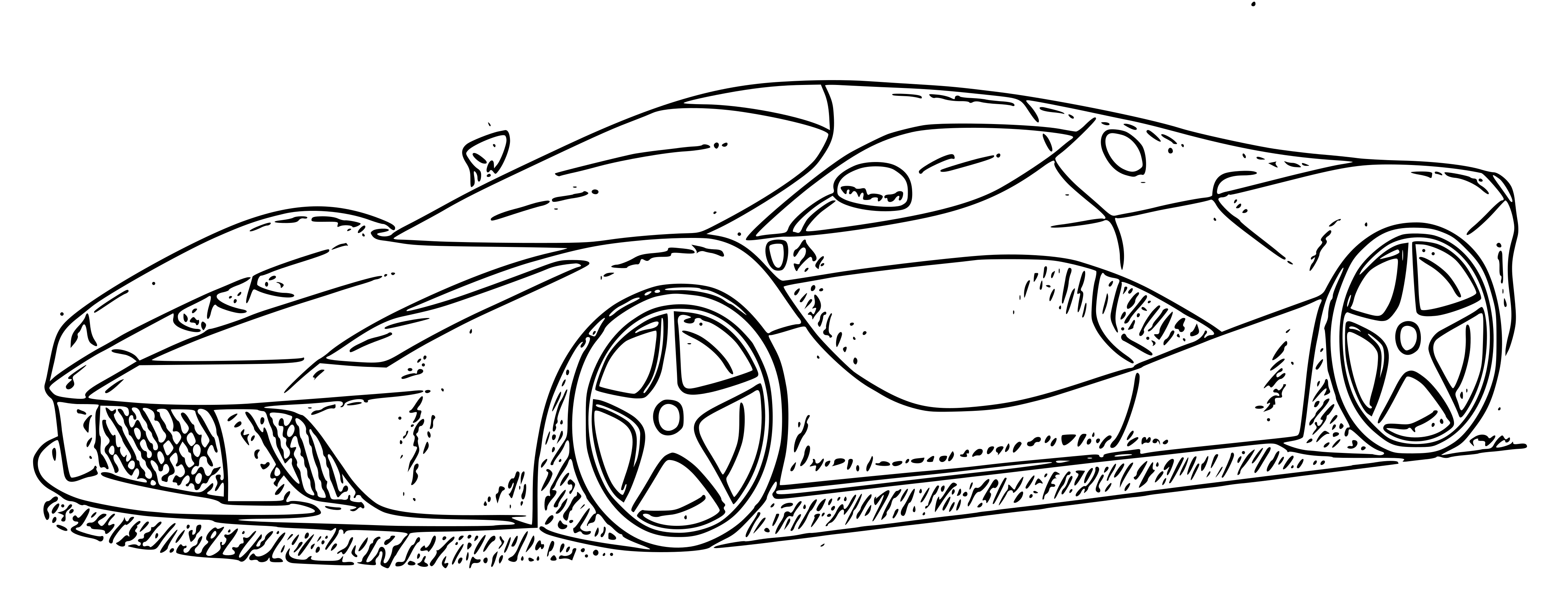Coloriage Ferrari Roma Italienne 612 Chevaux - Ferrari à imprimer
