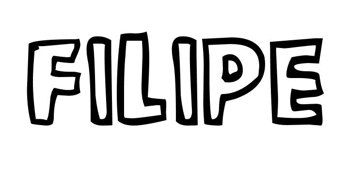 Coloriage Filipe - Prénom à imprimer