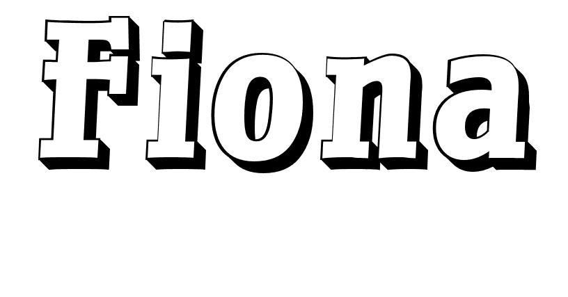 Coloriage Fiona - Prénom à imprimer