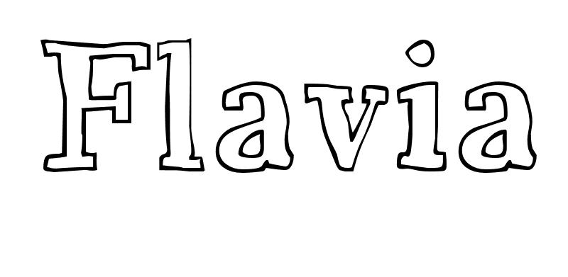 Coloriage Flavia - Prénom à imprimer