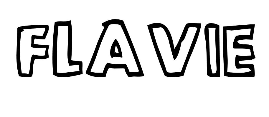 Coloriage Flavie - Prénom à imprimer