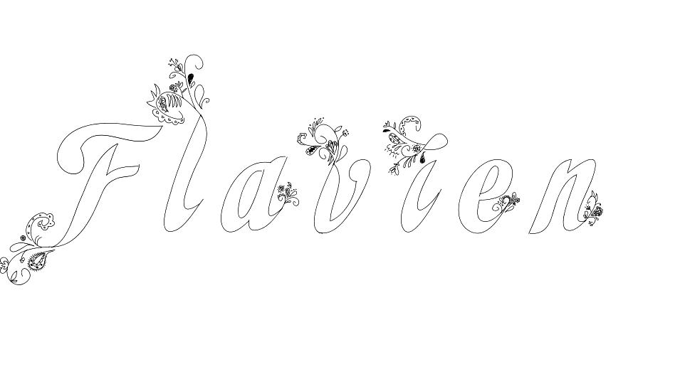 Coloriage Flavien - Prénom à imprimer
