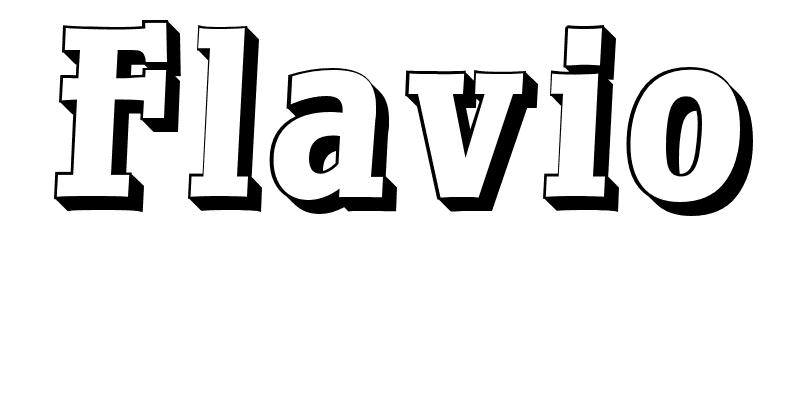 Coloriage Flavio - Prénom à imprimer