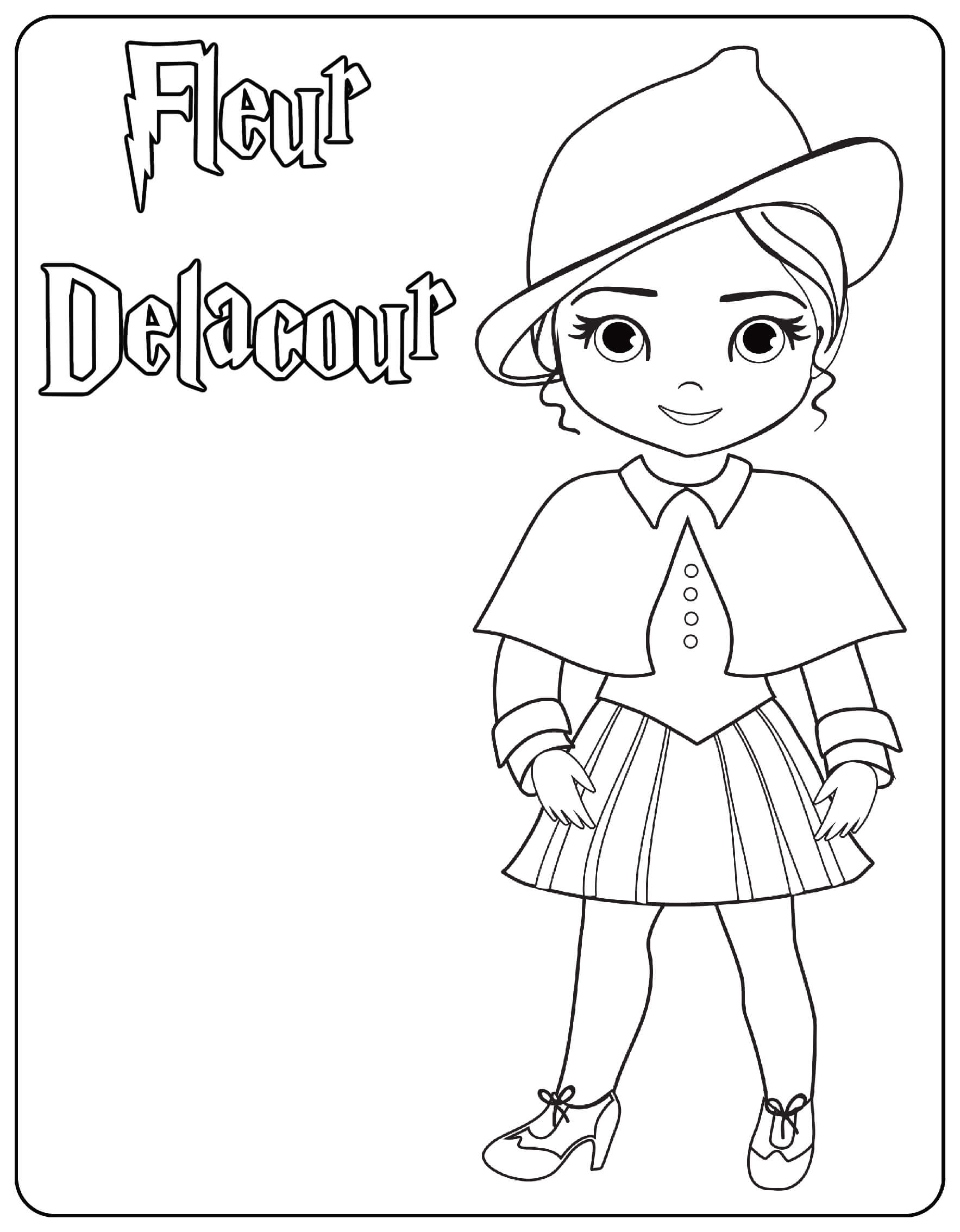 Coloriage Fleur Delacour - Harry potter à imprimer