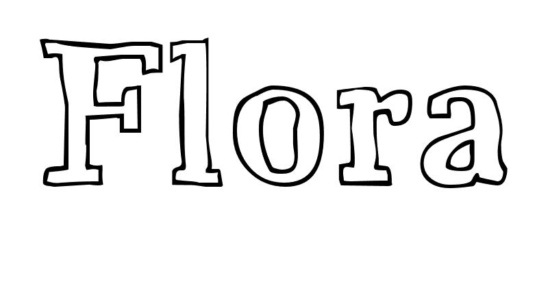 Coloriage Flora - Prénom à imprimer