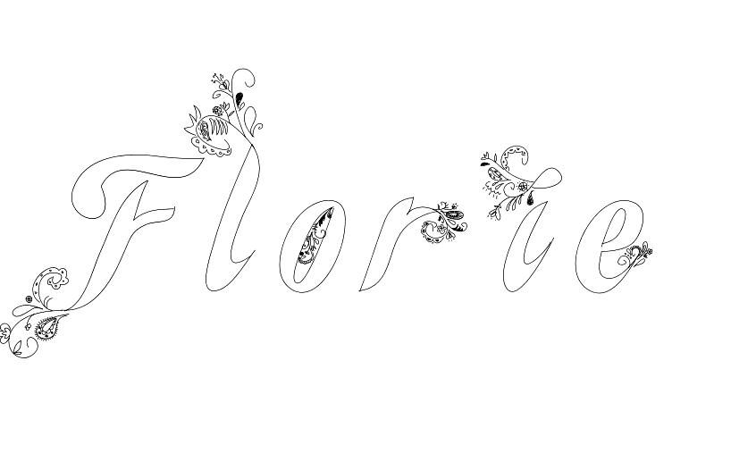 Coloriage Florie - Prénom à imprimer