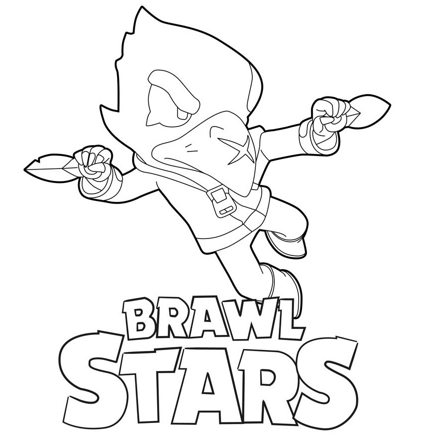Coloriage Flying Crow Brawl Stars - Brawl stars à imprimer
