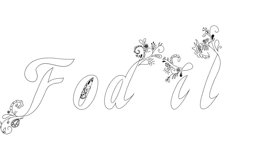 Coloriage Fodil - Prénom à imprimer