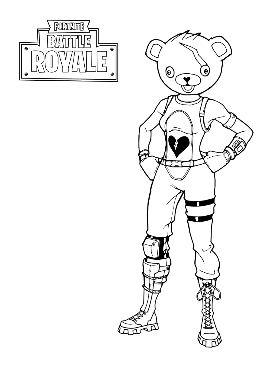 Coloriage Fortnite Battle Royale Bunny - Fortnite à imprimer