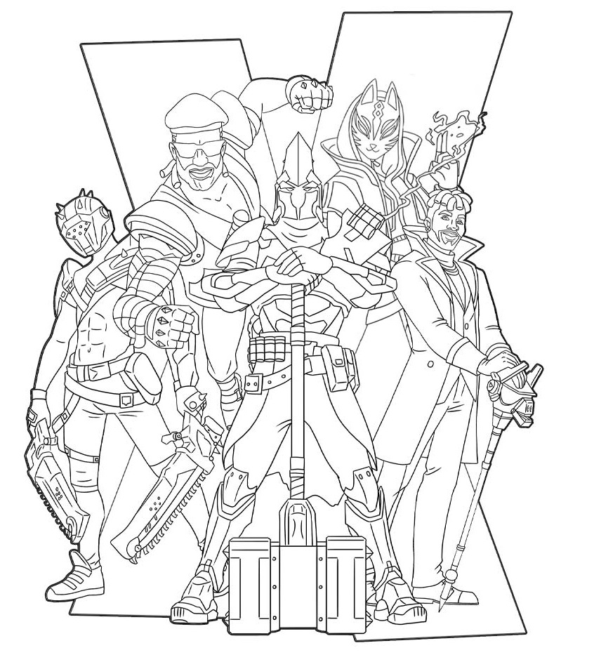 Coloriage Fortnite Season 10 Poster - Fortnite à imprimer