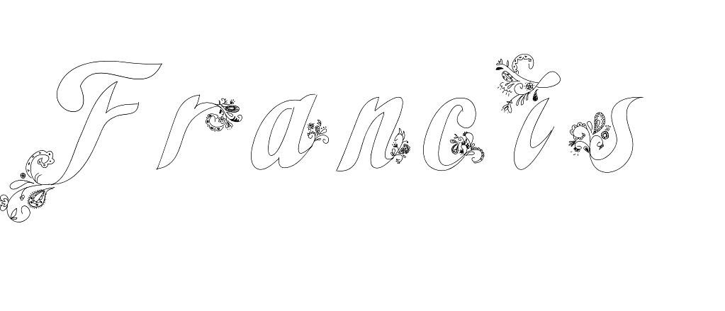Coloriage Francis - Prénom à imprimer