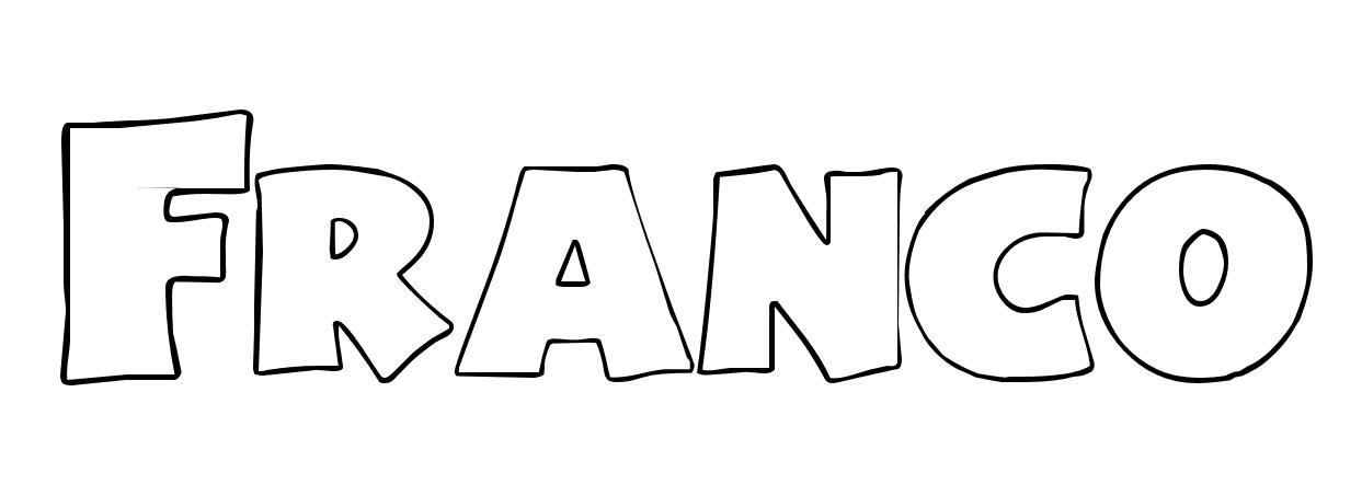 Coloriage Franco - Prénom à imprimer