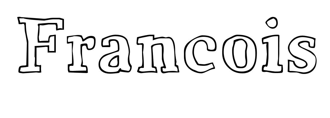 Coloriage Francois - Prénom à imprimer