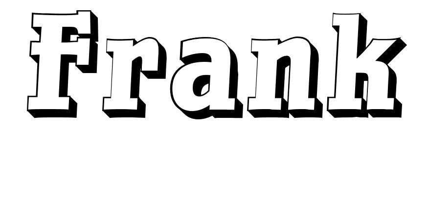 Coloriage Frank - Prénom à imprimer