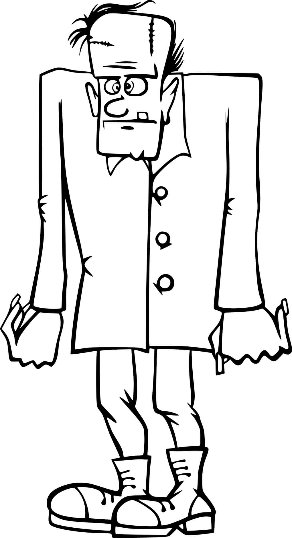 Coloriage Frankenstein Créature Monstrueuse - Frankenstein à imprimer