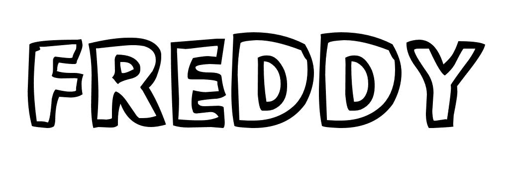 Coloriage Freddy - Prénom à imprimer