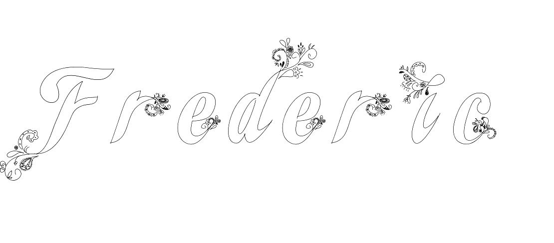 Coloriage Frederic - Prénom à imprimer