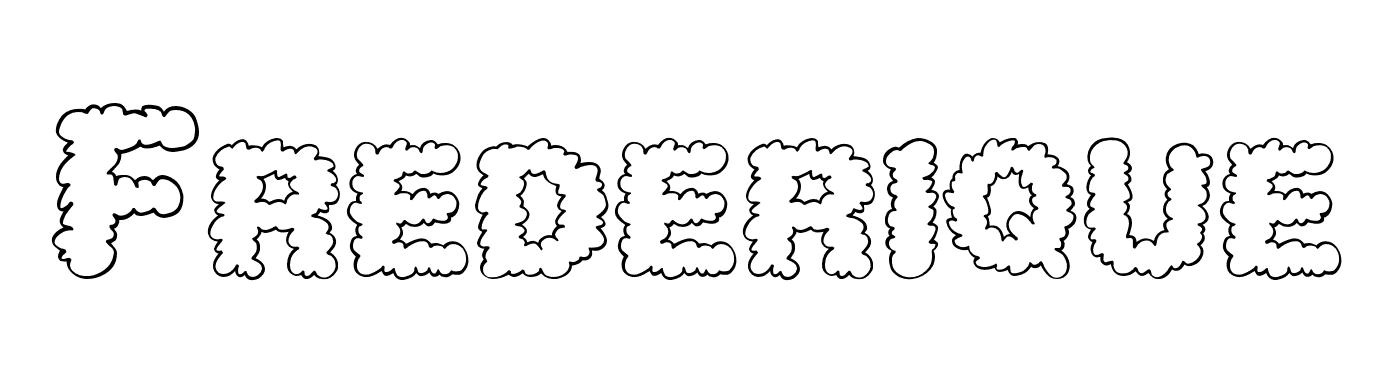 Coloriage Frederique - Prénom à imprimer