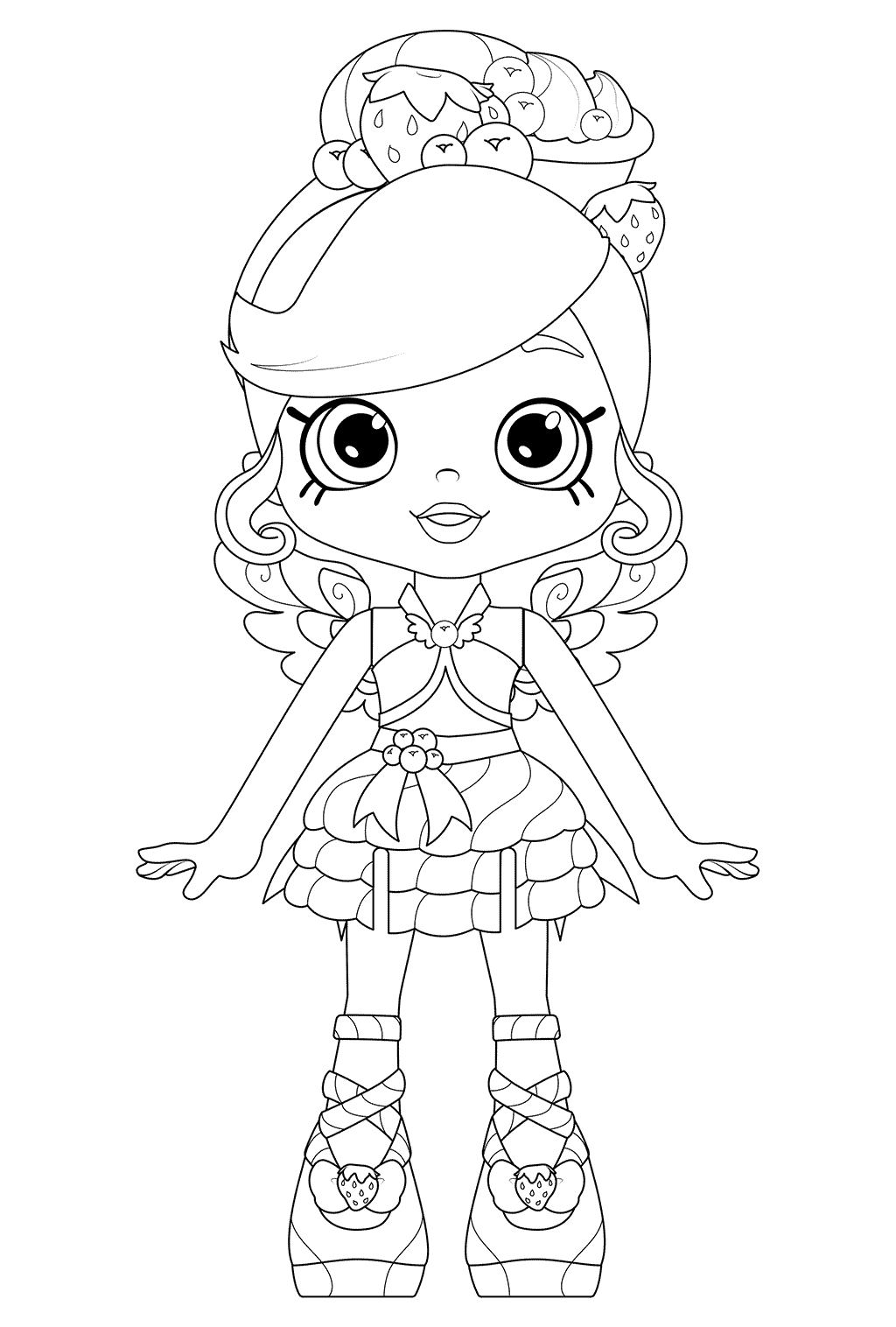 Coloriage Fria Froyo From Puppy Patio Shopkins Theme - Shoppies dolls à imprimer