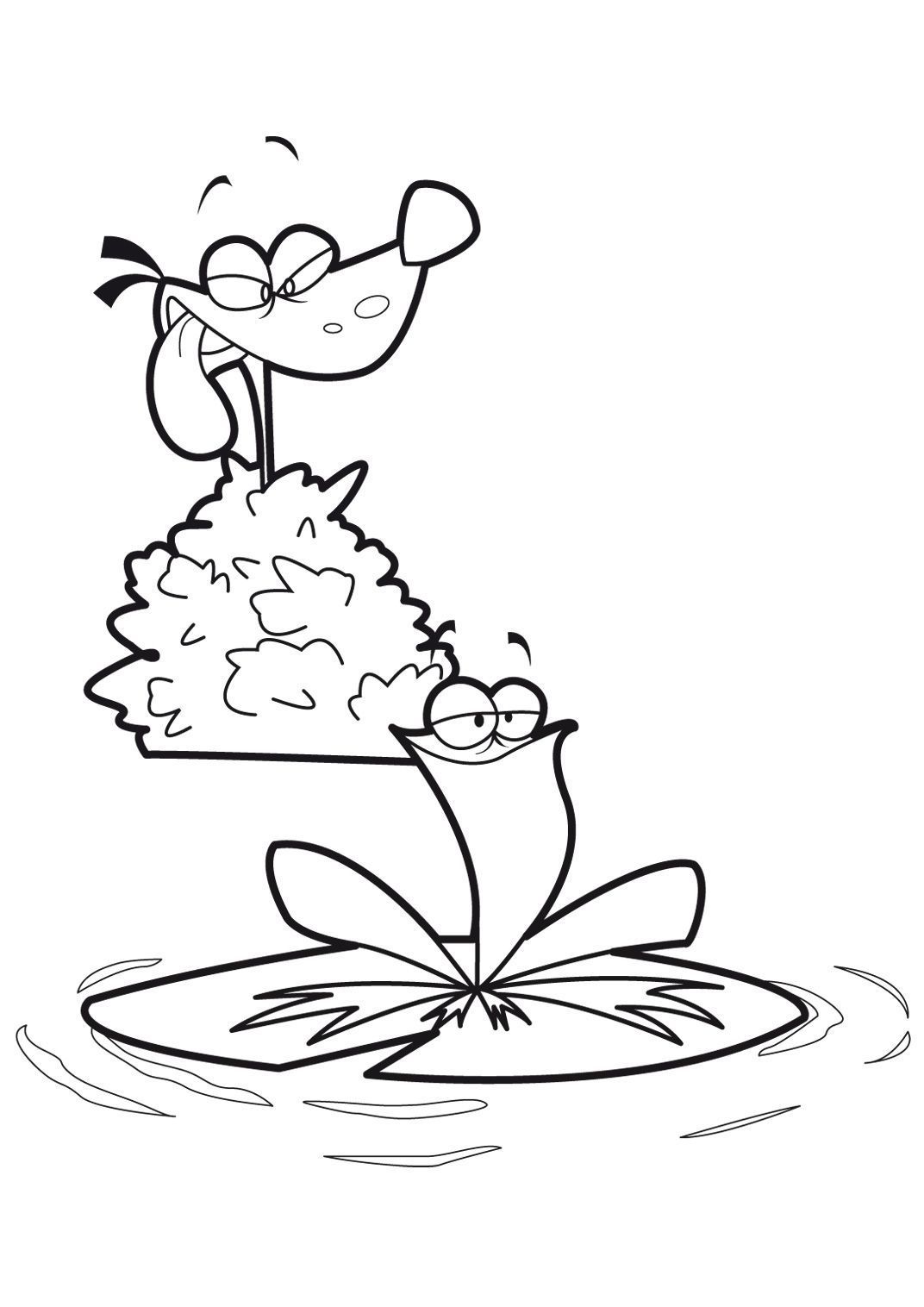 Coloriage Frog et Furet rigolo en aventure - Gulli à imprimer