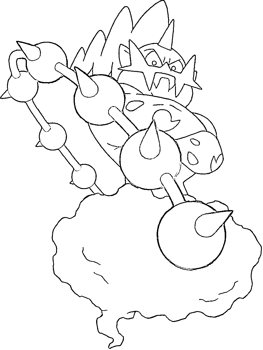 Coloriage Fulguris légendaire électrique à colorier - Pokémon légendaire à imprimer