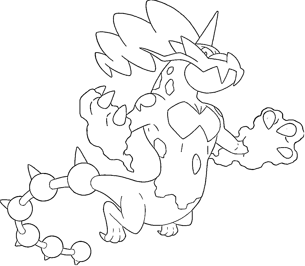 Coloriage Fulguris forme alternative Génération 5 - Pokémon légendaire à imprimer