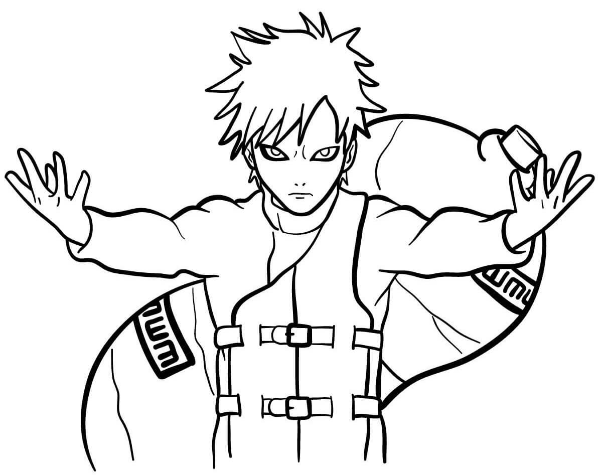 Coloriage Gaara - Naruto à imprimer