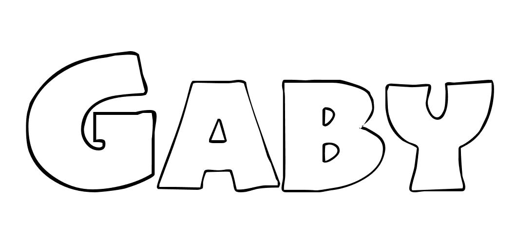 Coloriage Gaby - Prénom à imprimer