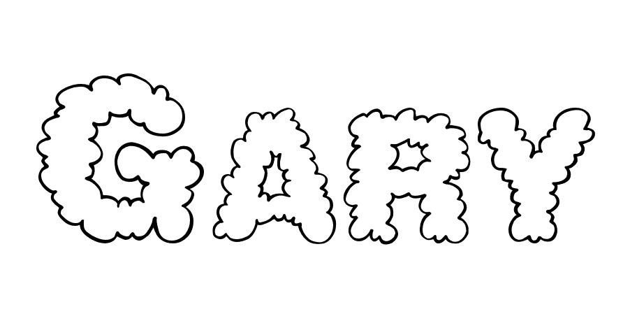 Coloriage Gary - Prénom à imprimer
