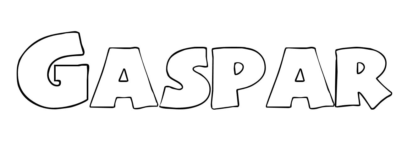 Coloriage Gaspar - Prénom à imprimer