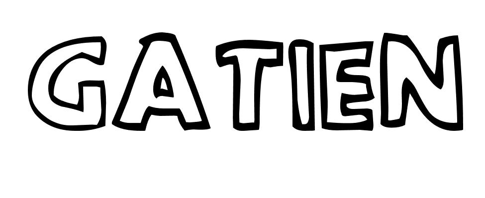 Coloriage Gatien - Prénom à imprimer