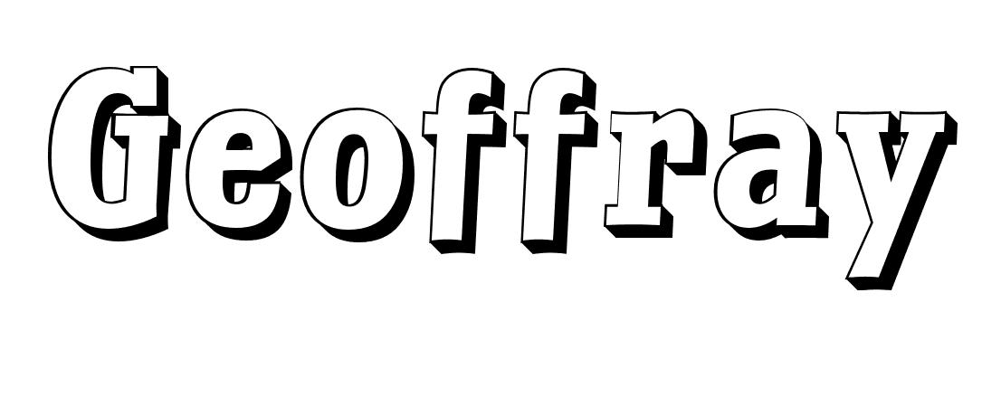 Coloriage Geoffray - Prénom à imprimer