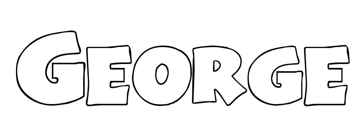Coloriage George - Prénom à imprimer