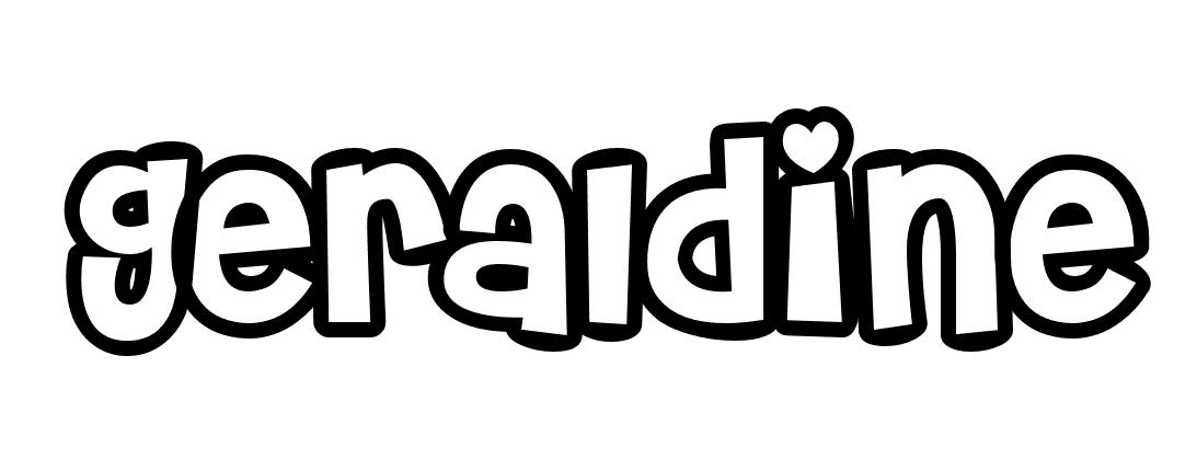 Coloriage Geraldine - Prénom à imprimer