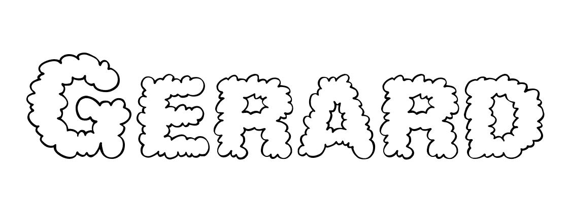 Coloriage Gerard - Prénom à imprimer